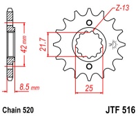 Звезда передняя JTF516-14 F516-14 (JT)