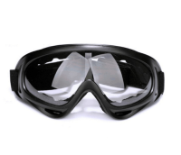 Очки кроссовые X400 черные прозрачное стекло (Китай)