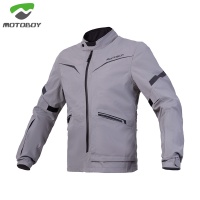Куртка текстиль TJ-01 серая (MOTOBOY)