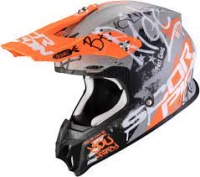 Шлем (кроссовый) VX-16 AIR ORATIO серый/оранжевый/белый (Scorpion)