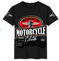 Футболки Motorcycle CLUB черная с красным