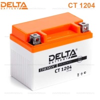 Аккумулятор YTX4L-BS YB4|L-B YB4L-A CT1204 114-70-87 мм свинцово-кислотный сухой 4 Ач (DELTA)