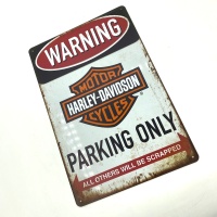 Табличка декоративная металл №20 Harley Davidson Parking