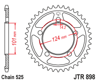 Звезда задняя JTR898-41 R898-41 (JT)