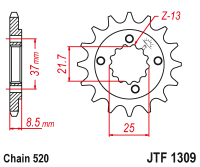 Звезда передняя JTF1309-14 F1309-14 (JT)