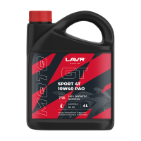 LAVR MOTO моторное масло 10W-40 4T GT SPORT 4л 100% синтетика Ln7728