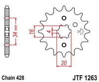 Звезда передняя JTF1263-13 F11263-13 (JT)