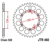 Звезда задняя JTR460-51SC R460-51SC (JT)