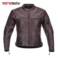 Куртка кожа MB-J22 коричневая (MOTOBOY)