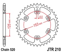 Звезда задняя JTR210-47 R210-47 (JT)