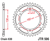 Звезда задняя JTR506-40 R506-40 (JT)